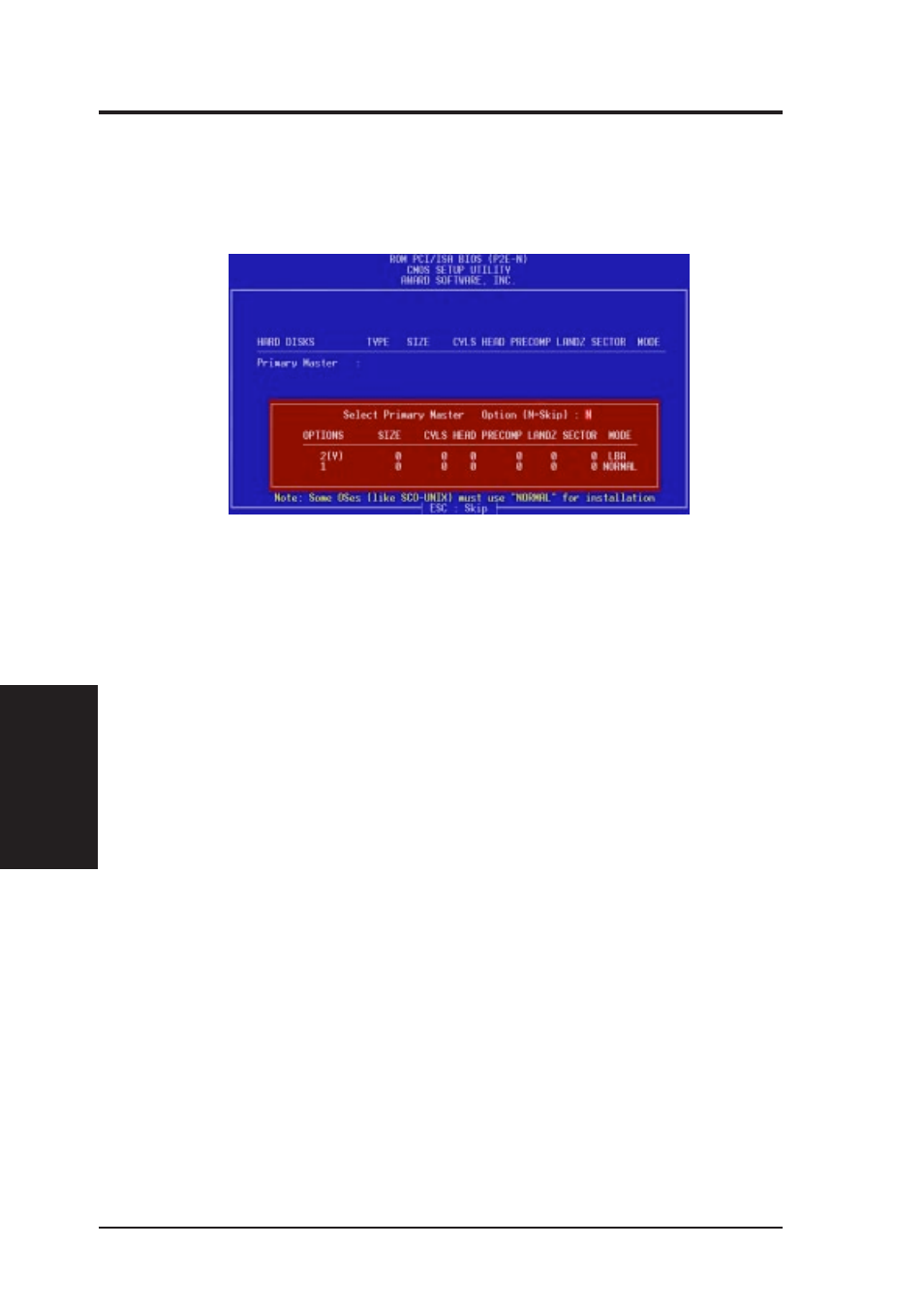 Iv. bios software, Ide hdd auto detection | Asus P2E-N User Manual | Page 54 / 120