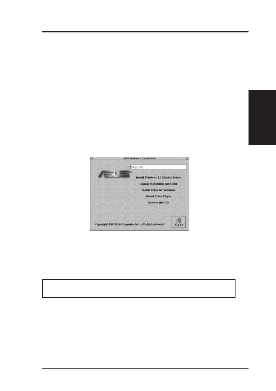 B. video driver, Video driver installation for windows 3.x | Asus P2E-N User Manual | Page 69 / 120