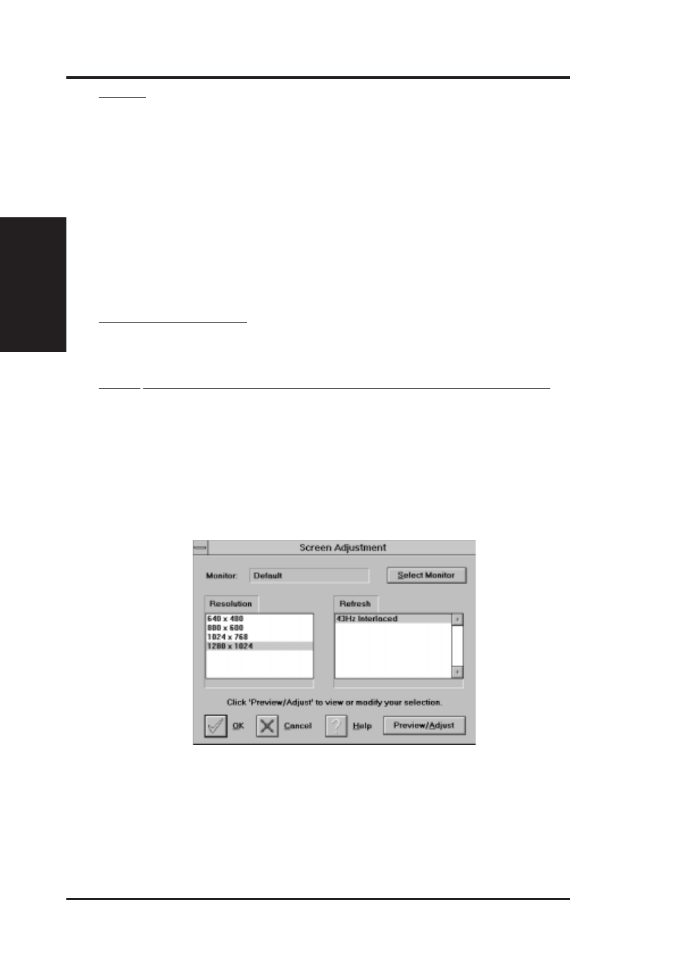 B. video driver, Screen adjustment | Asus P2E-N User Manual | Page 80 / 120