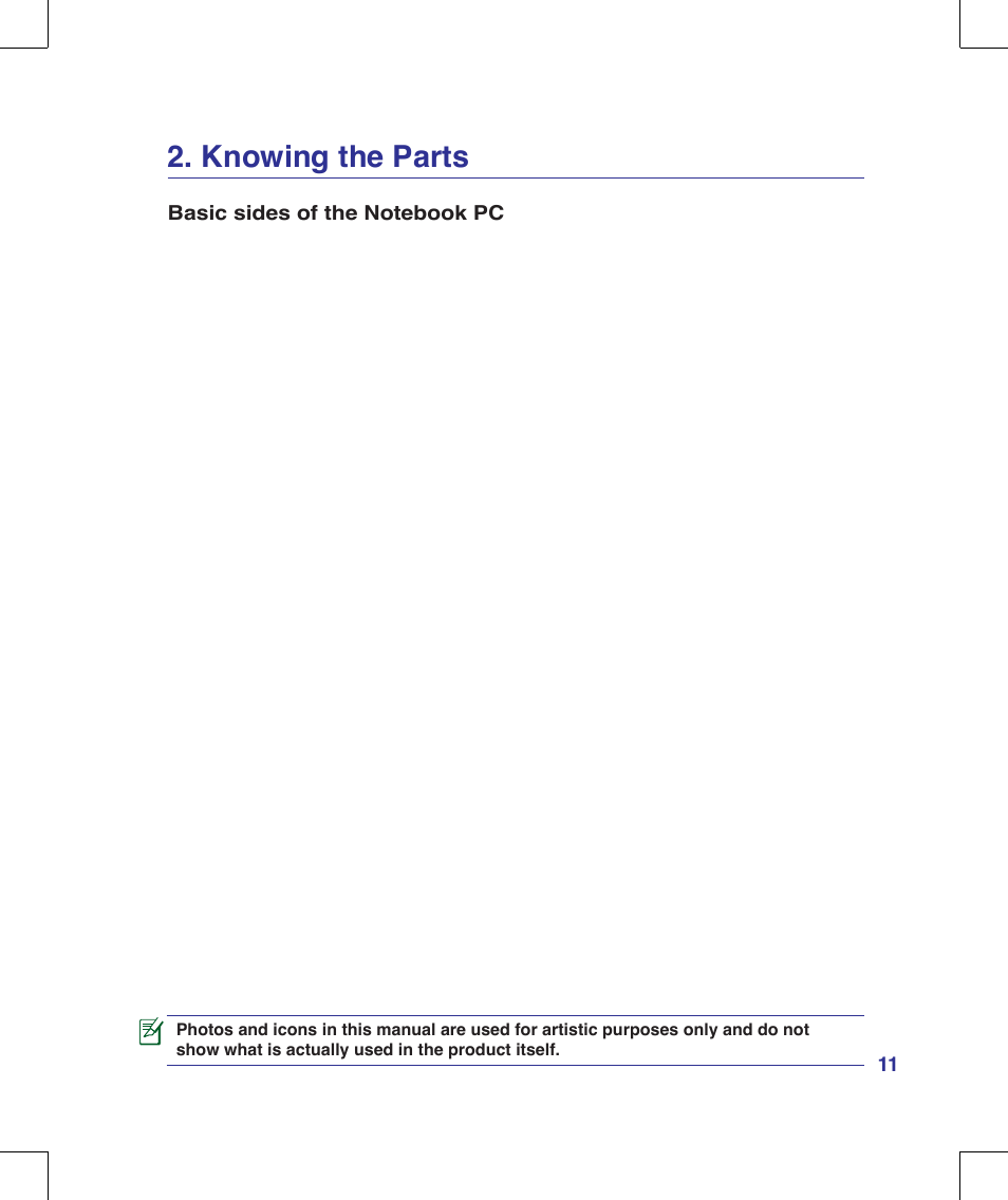 Knowing the parts | Asus G70V User Manual | Page 11 / 101