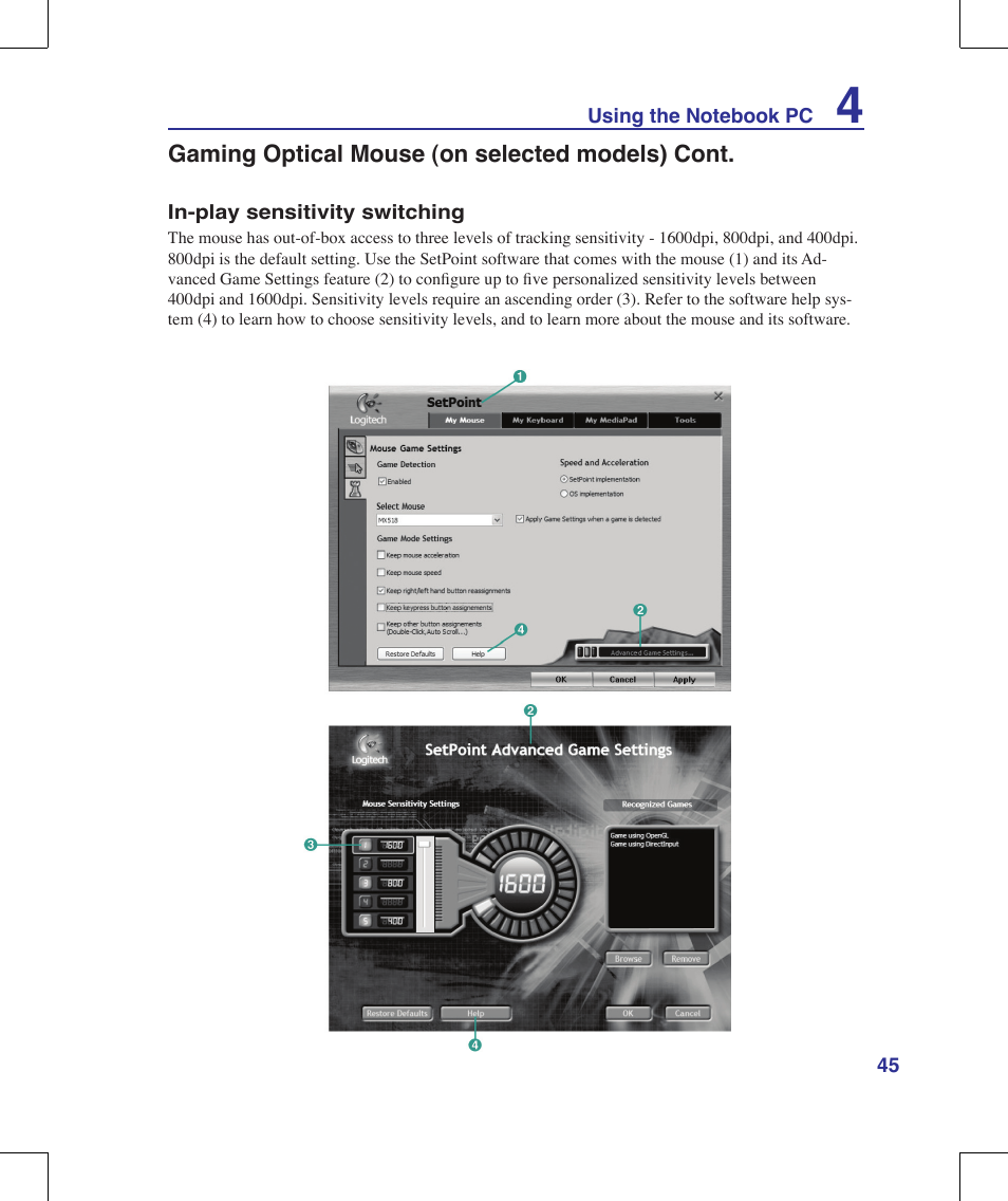 Asus G70V User Manual | Page 45 / 101