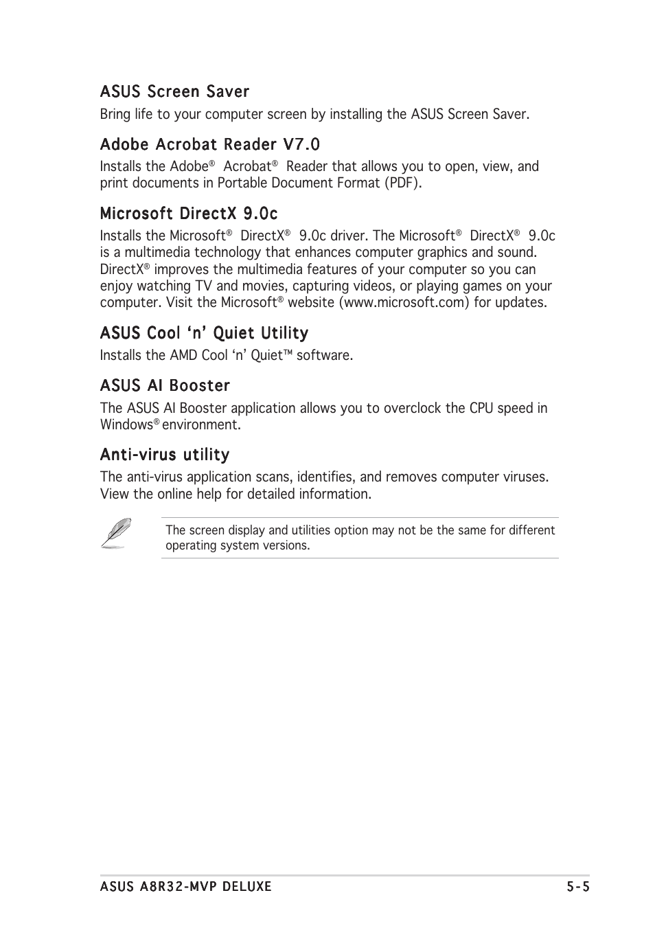 Asus A8R32-MVP Deluxe User Manual | Page 117 / 168