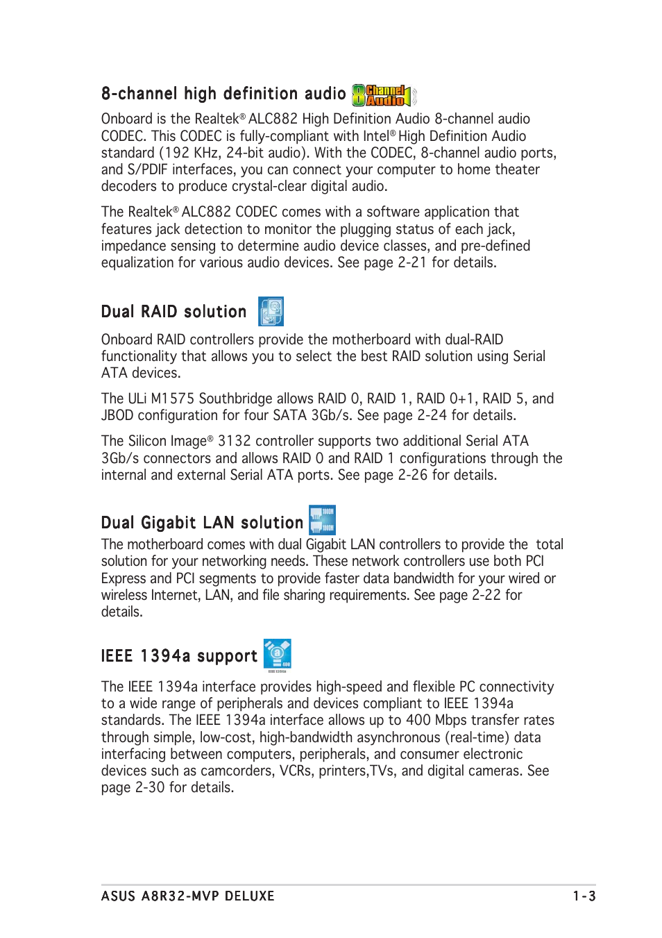 Asus A8R32-MVP Deluxe User Manual | Page 19 / 168