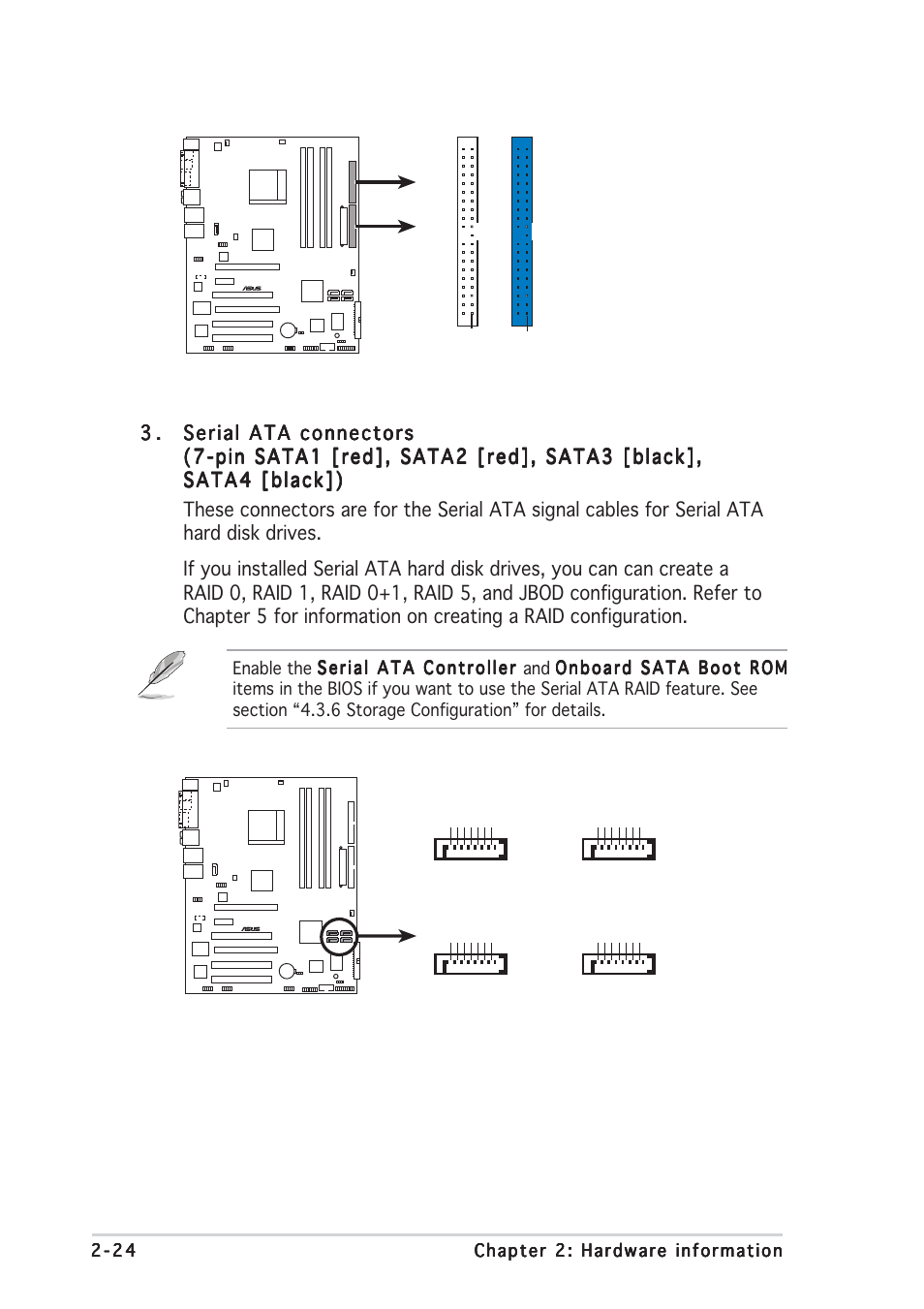 A8r32-mvp deluxe ide connectors, Sec_ide pri_ide, Sata3 sata4 | Asus A8R32-MVP Deluxe User Manual | Page 48 / 168