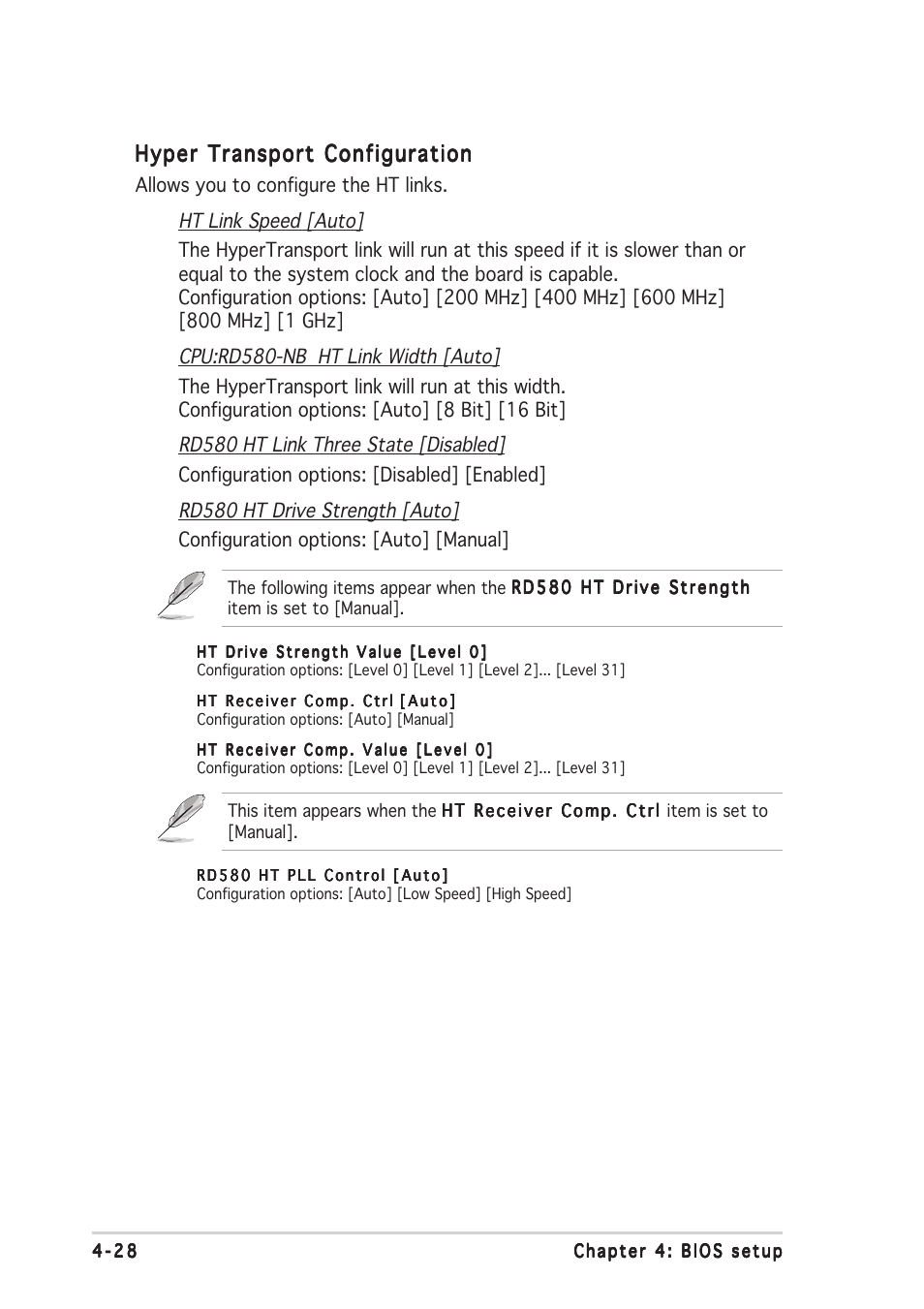 Hyper transport configuration | Asus A8R32-MVP Deluxe User Manual | Page 92 / 168