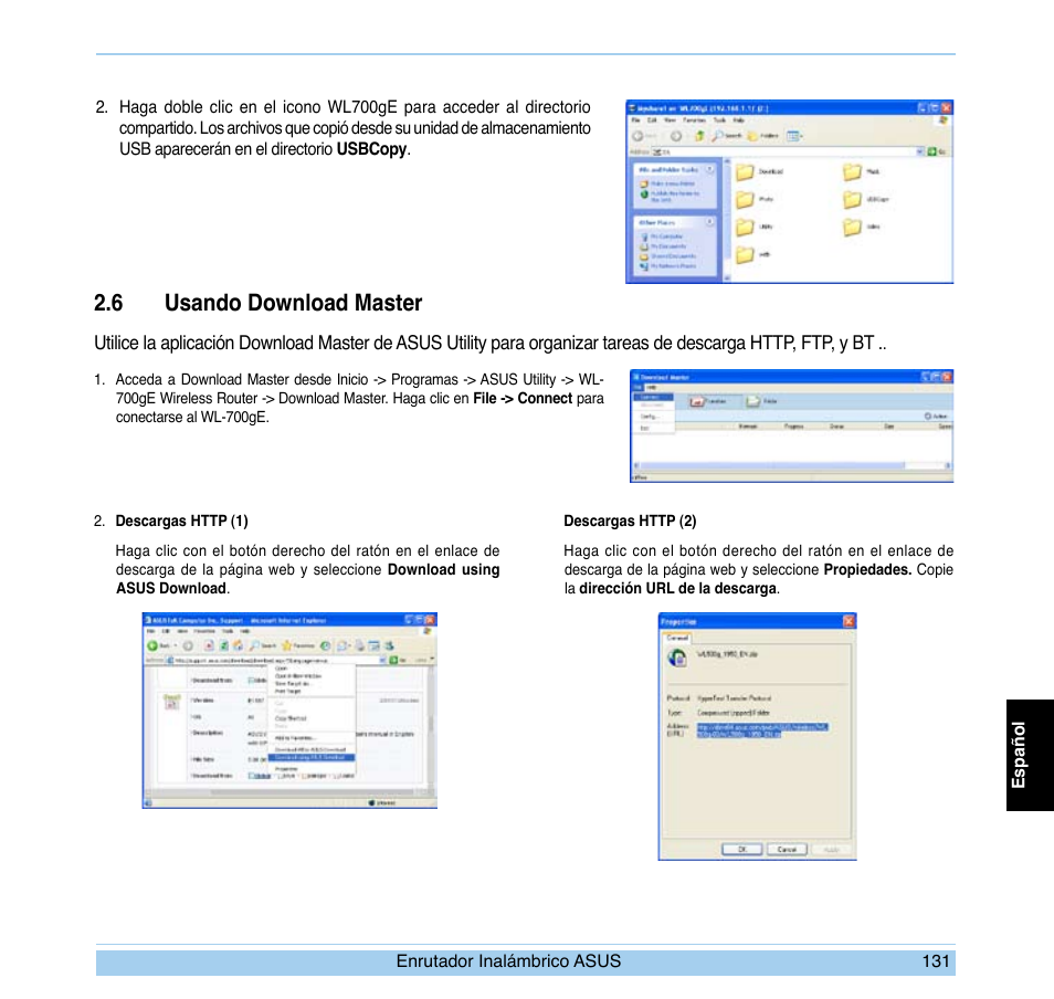 6 usando download master | Asus WL-700gE User Manual | Page 132 / 169