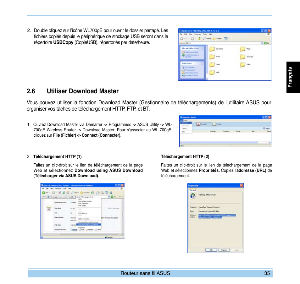 6 utiliser download master | Asus WL-700gE User Manual | Page 36 / 169