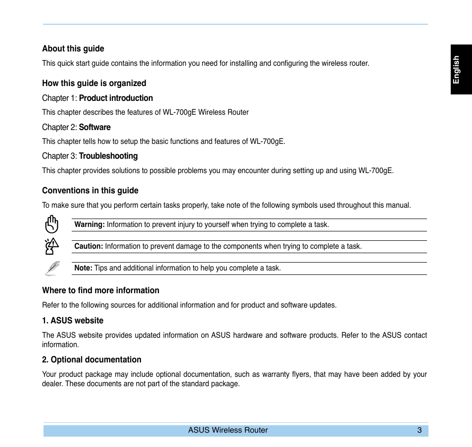 Asus WL-700gE User Manual | Page 4 / 169