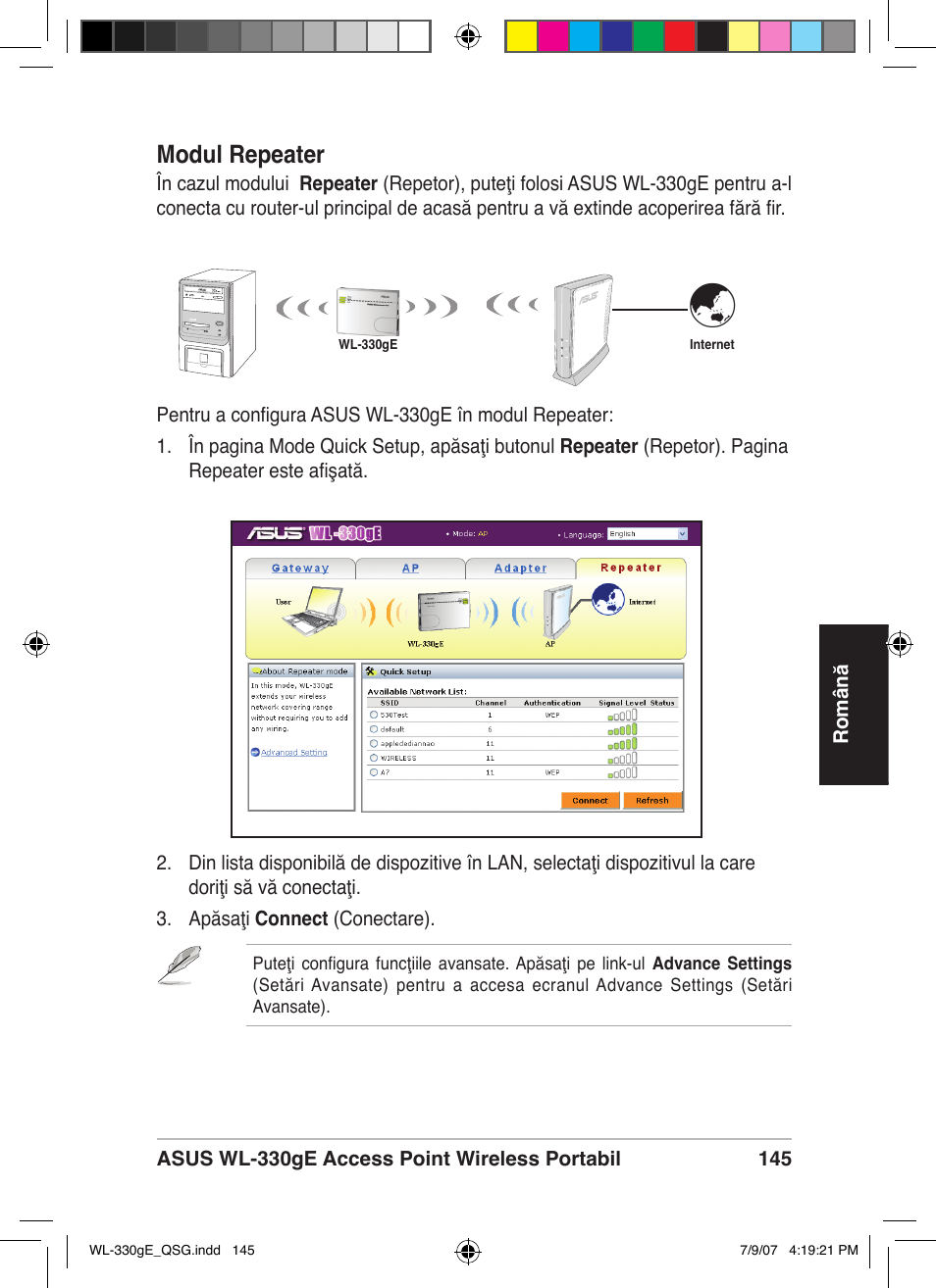 Modul repeater | Asus WL-330gE User Manual | Page 146 / 229