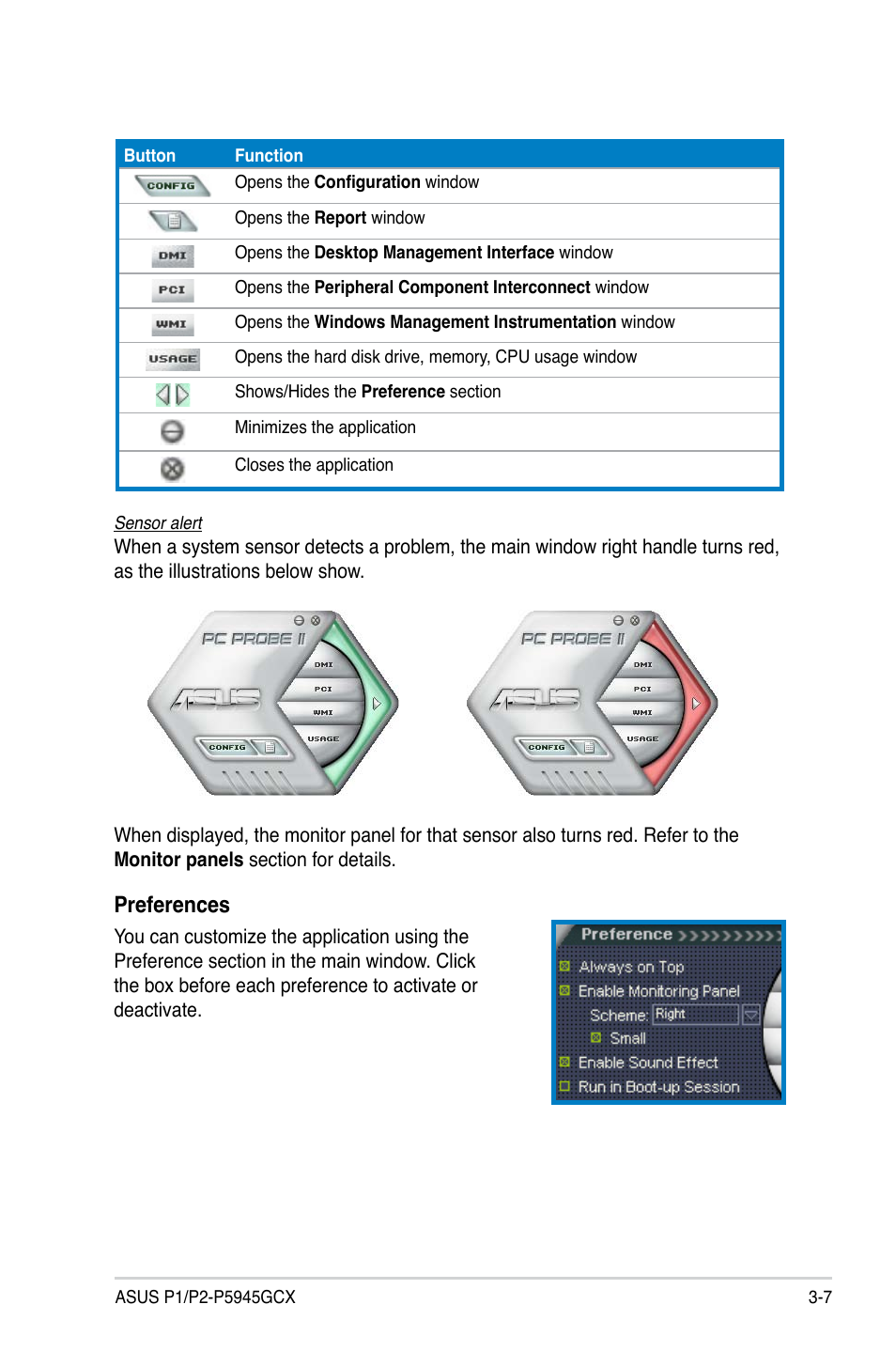 Preferences | Asus P2-P5945GCX User Manual | Page 39 / 90