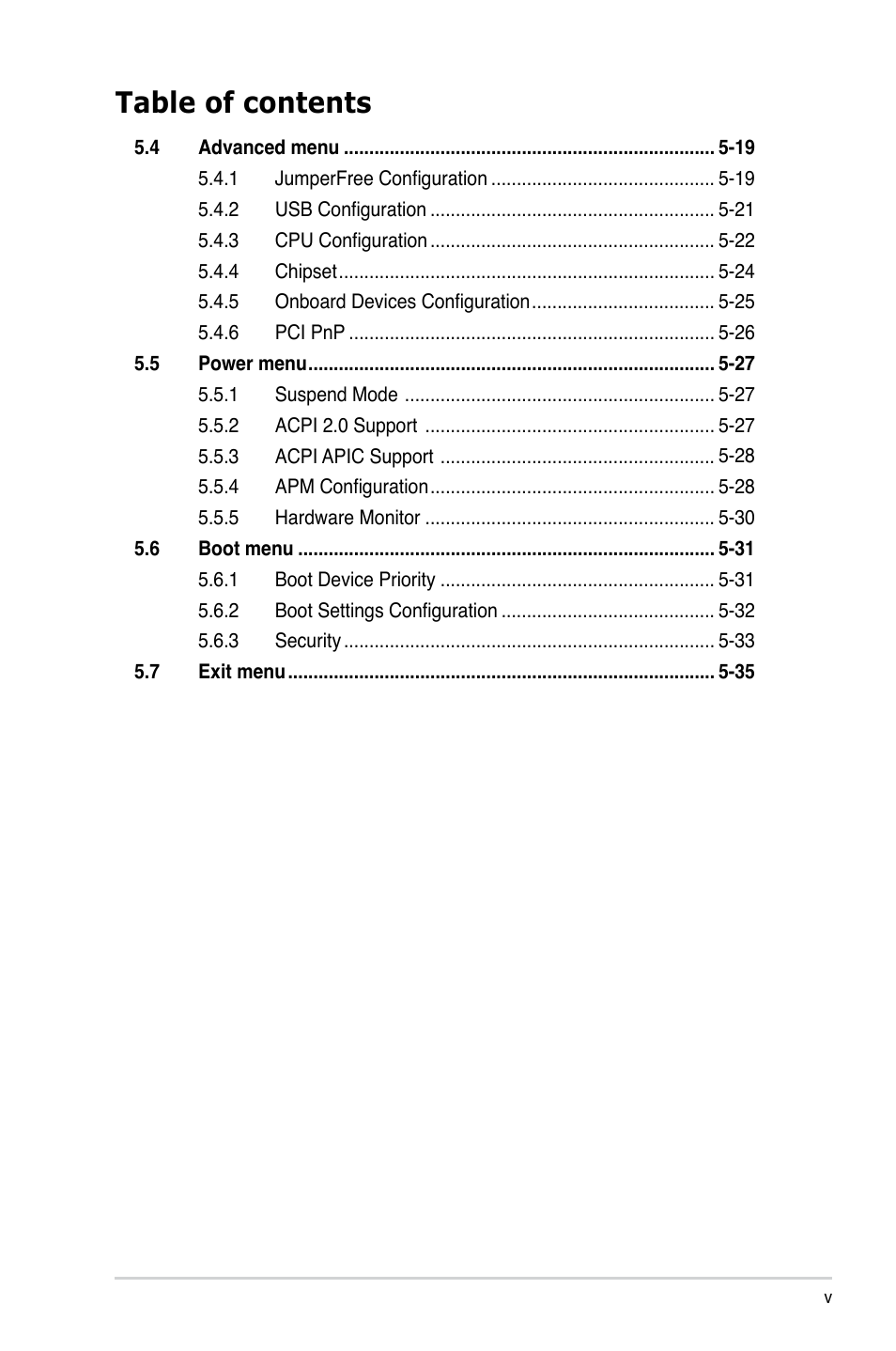 Asus P2-P5945GCX User Manual | Page 5 / 90