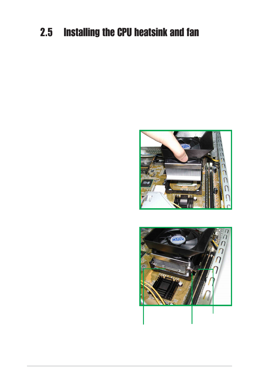 5 installing the cpu heatsink and fan | Asus Pundit-S User Manual | Page 22 / 100