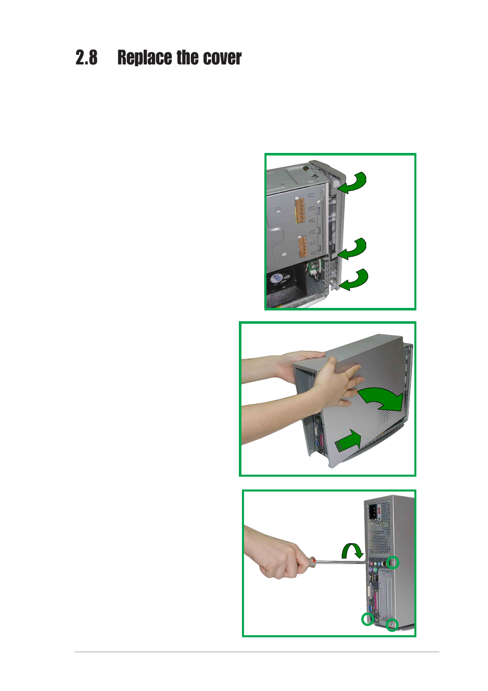8 replace the cover | Asus Pundit-S User Manual | Page 27 / 100