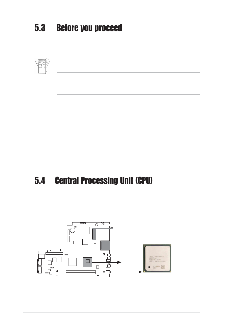3 before you proceed, 4 central processing unit (cpu) | Asus Pundit-S User Manual | Page 42 / 100