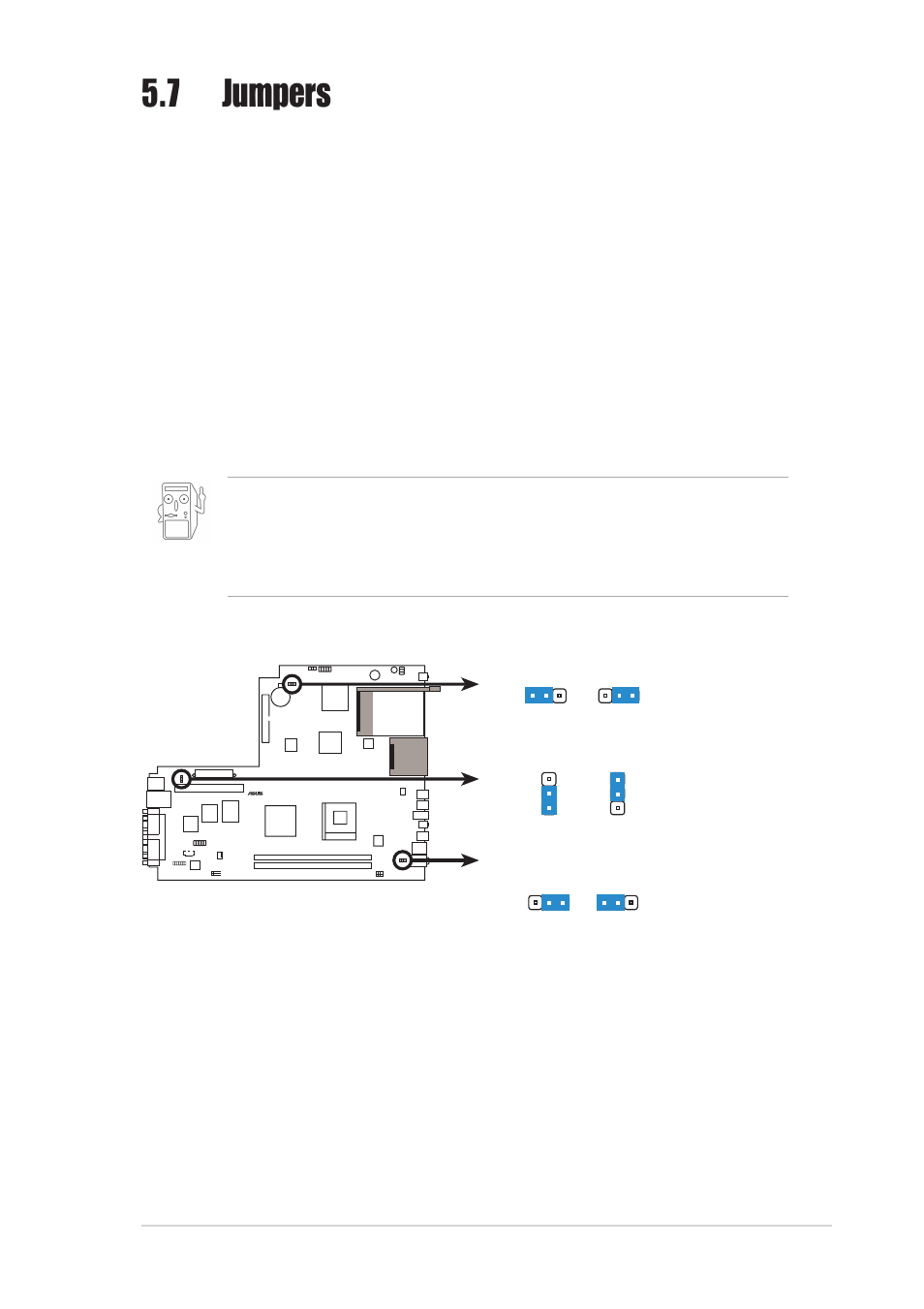 7 jumpers, Asus book size barebone system 5-9 | Asus Pundit-S User Manual | Page 45 / 100