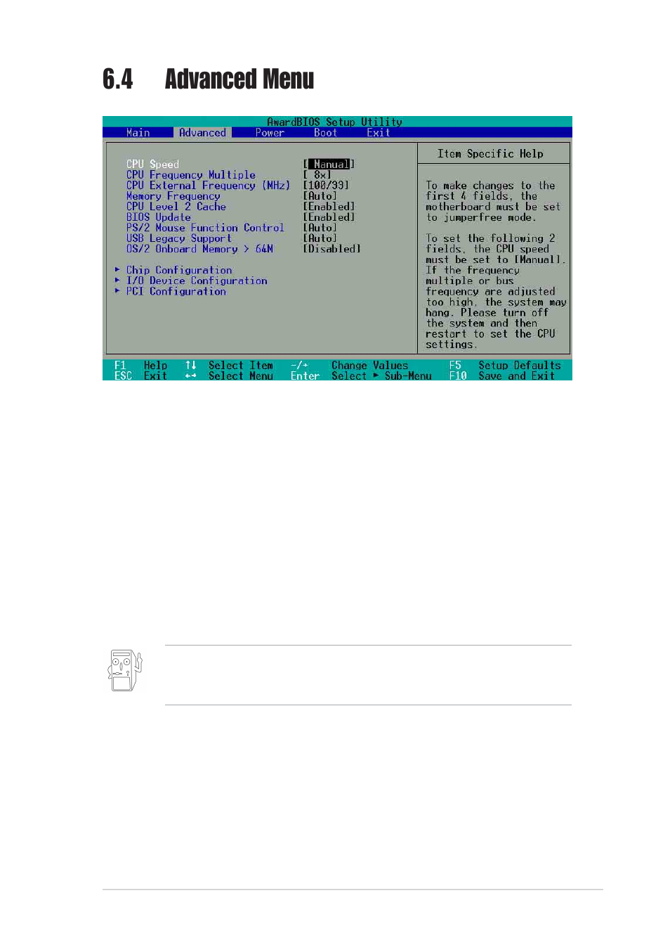 4 advanced menu | Asus Pundit-S User Manual | Page 71 / 100