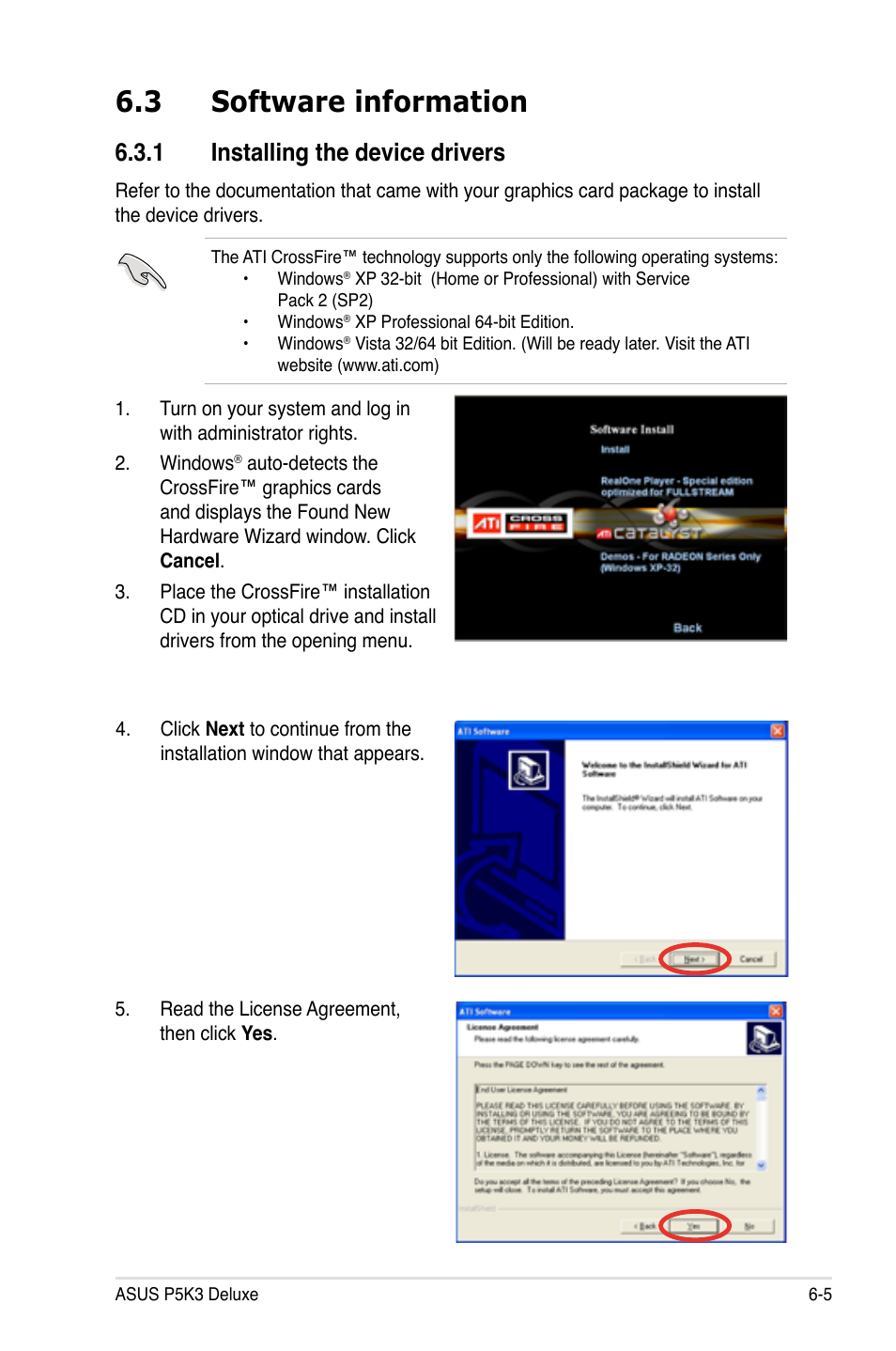 3 software information, 1 installing the device drivers | Asus P5K3 Deluxe User Manual | Page 163 / 176