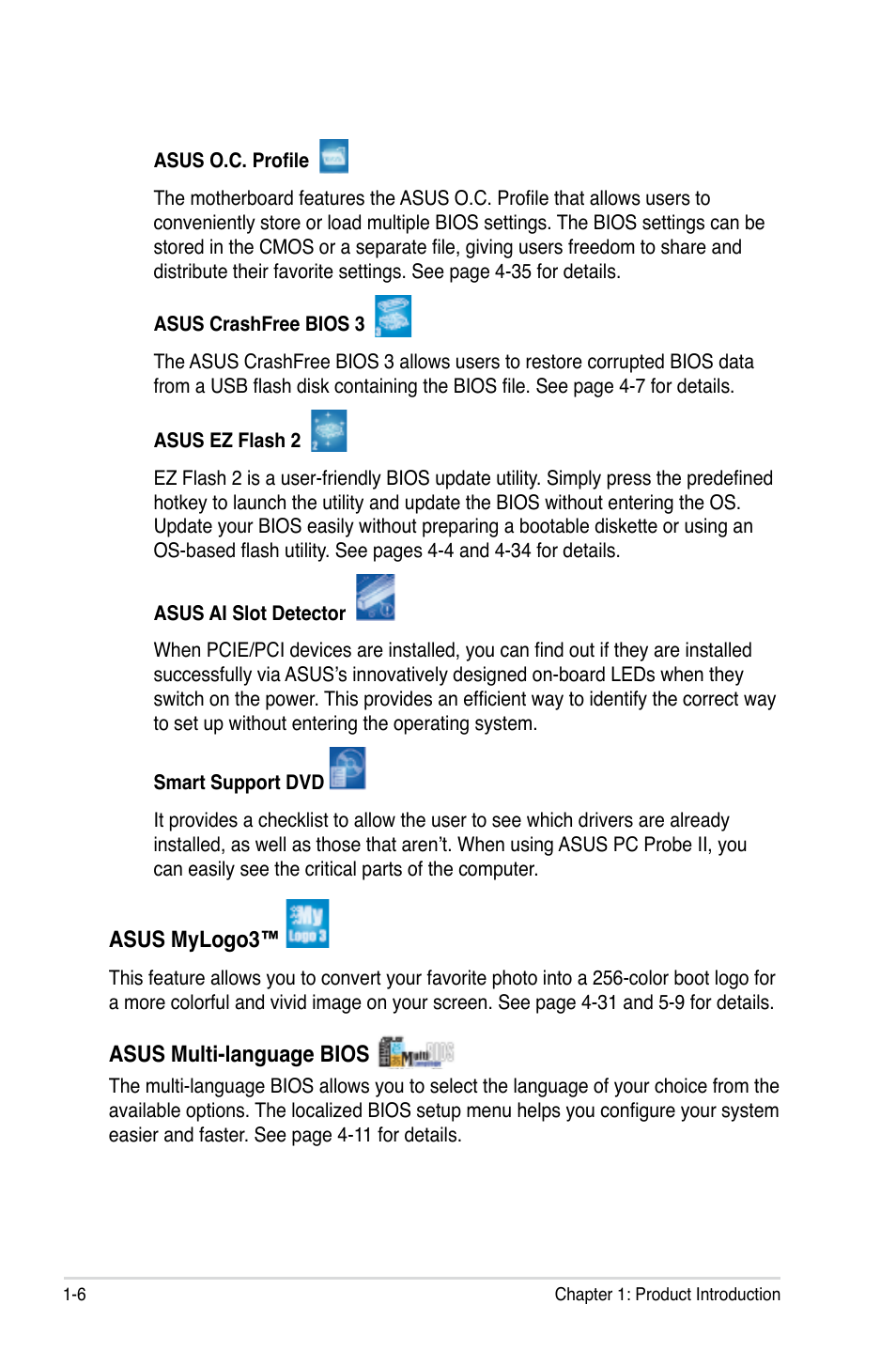 Asus P5K3 Deluxe User Manual | Page 22 / 176