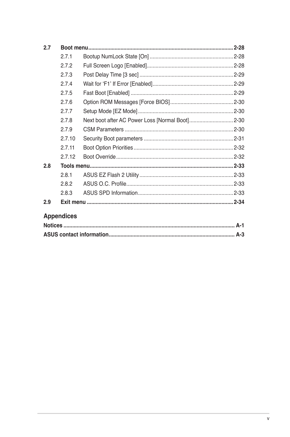Asus P8Q77-M2 User Manual | Page 5 / 82