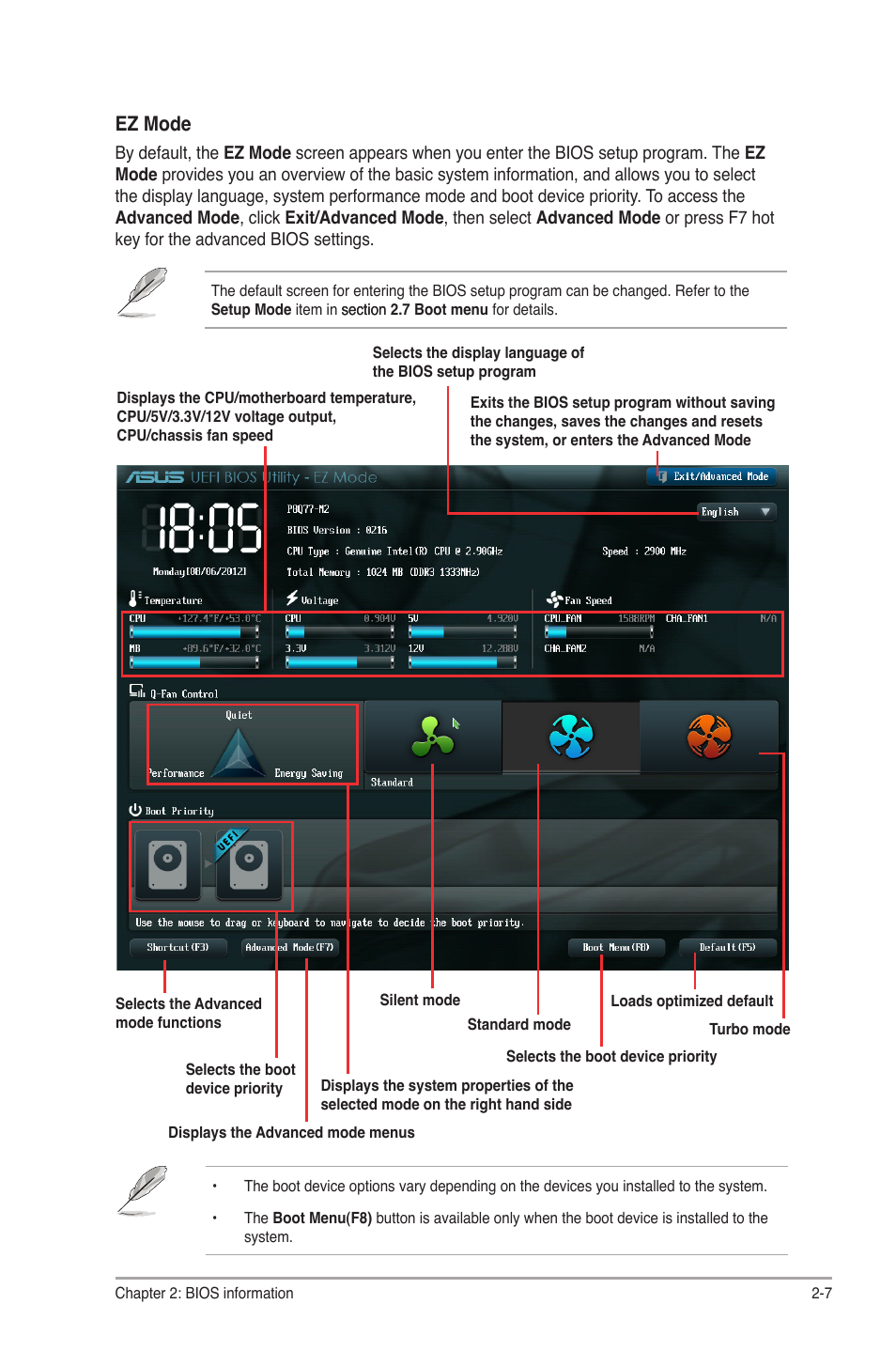 Ez mode | Asus P8Q77-M2 User Manual | Page 51 / 82