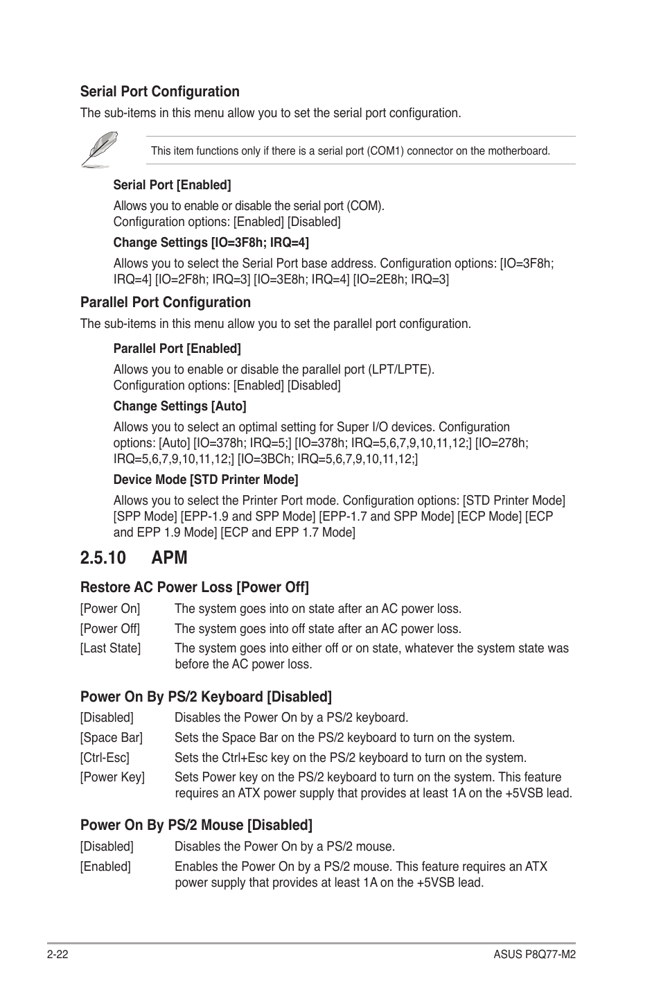 10 apm, 10 apm -22 | Asus P8Q77-M2 User Manual | Page 66 / 82