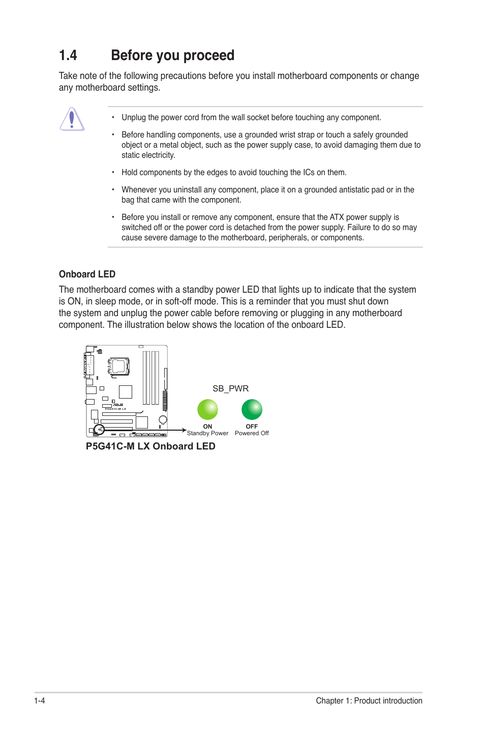 4 before you proceed, Before you proceed -4 | Asus P5G41C-M LX User Manual | Page 14 / 62