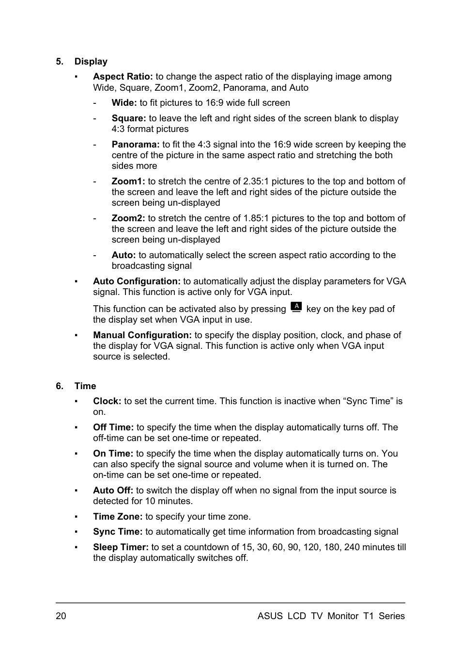 Asus 27T1E User Manual | Page 30 / 34