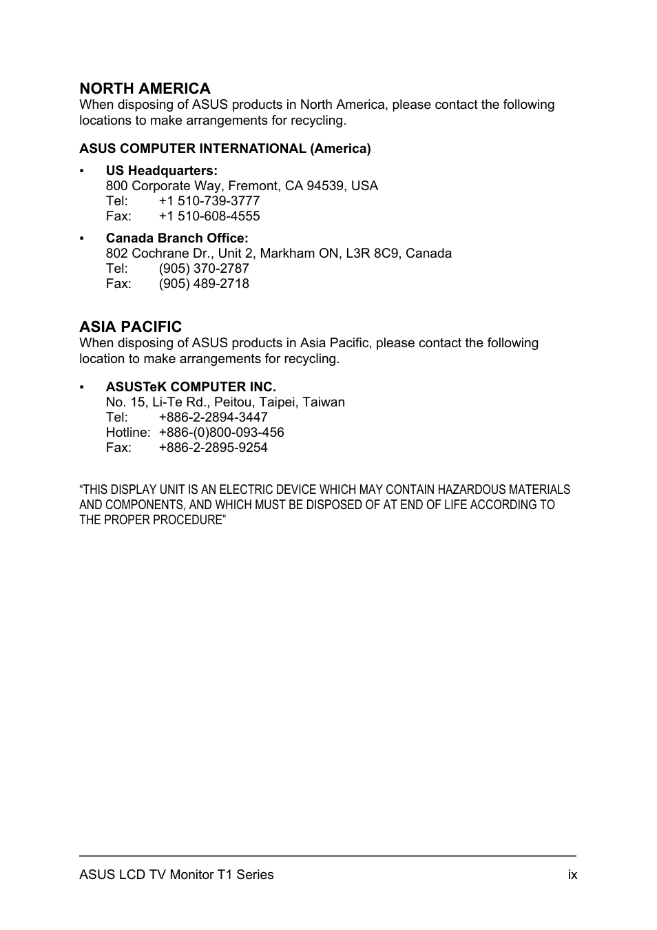 Asus 27T1E User Manual | Page 9 / 34