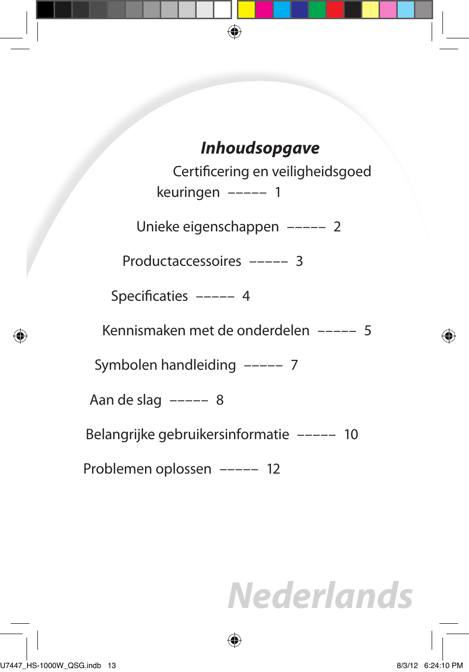 Nederlands | Asus HS-1000W User Manual | Page 40 / 223