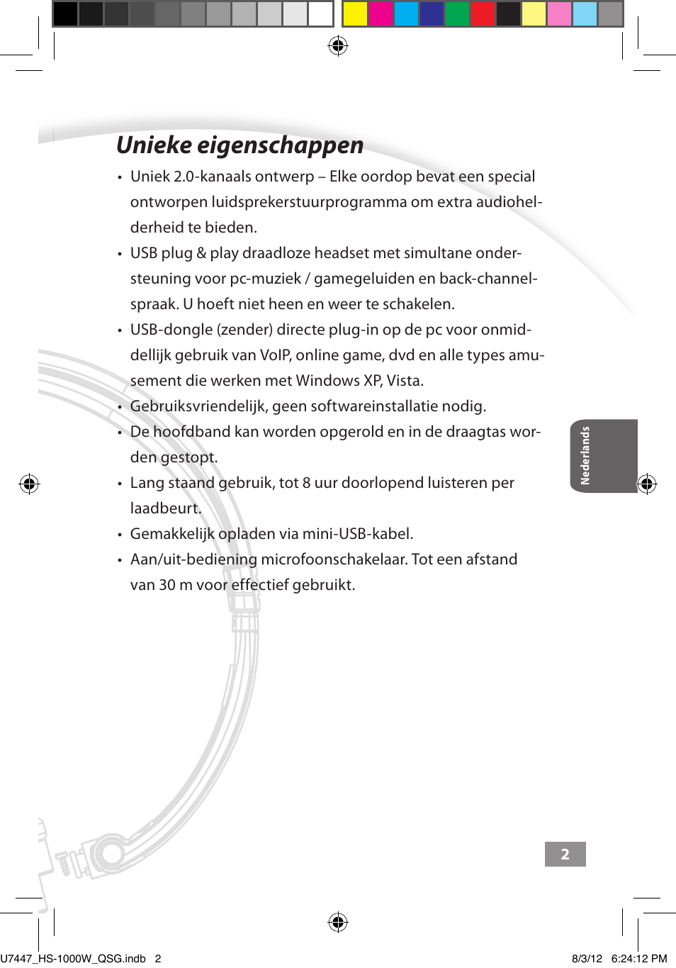 Unieke eigenschappen, Unieke eigenschappen ––––– 2 | Asus HS-1000W User Manual | Page 42 / 223