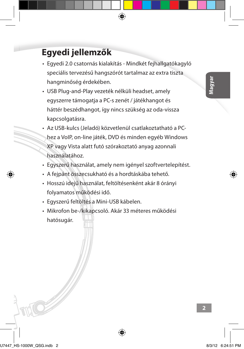 Egyedi jellemzők, Egyedi jellemzők ––––– 2 | Asus HS-1000W User Manual | Page 95 / 223