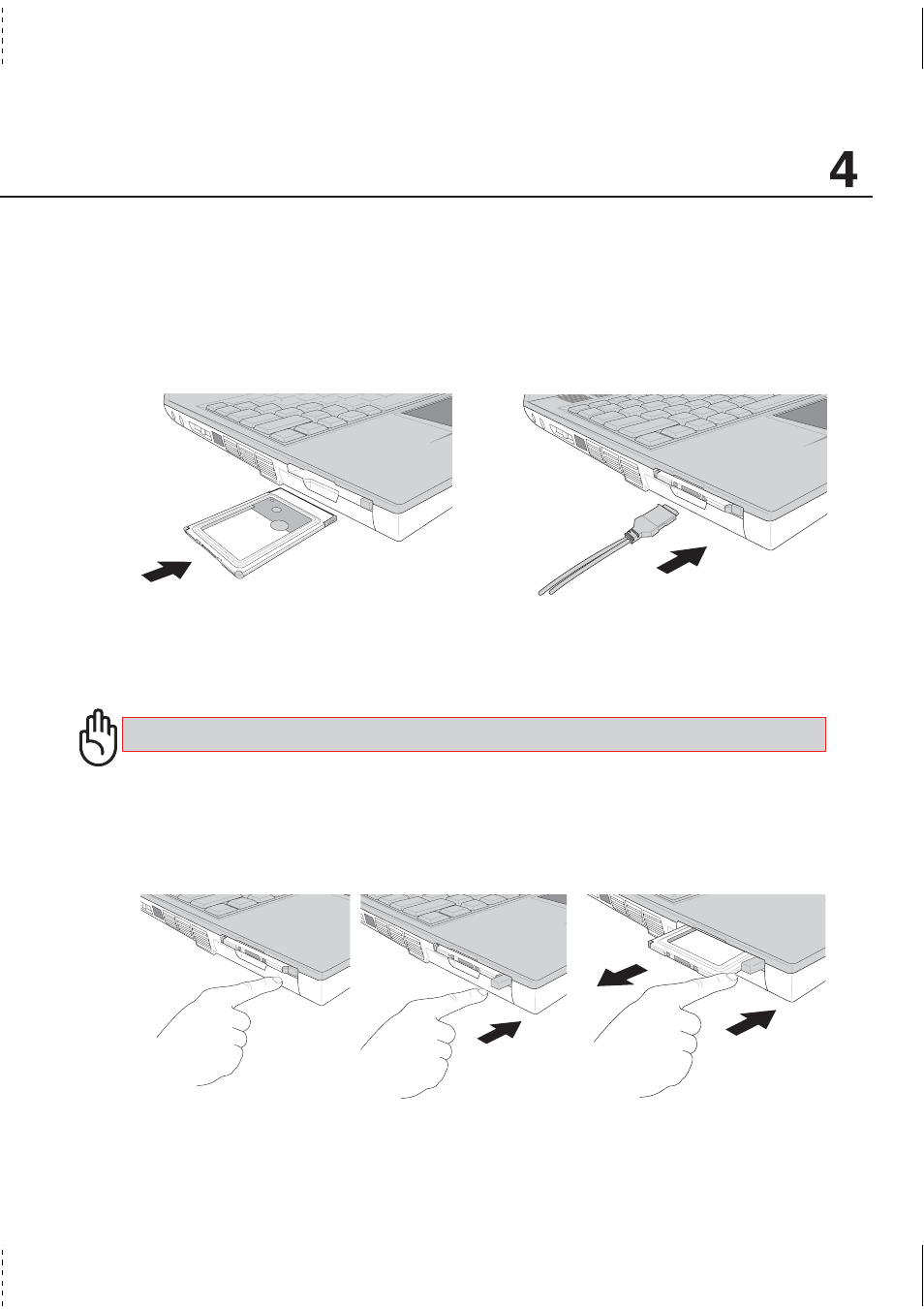 Inserting a pc card (pcmcia), Removing a pc card (pcmcia) | Asus L1A User Manual | Page 47 / 90