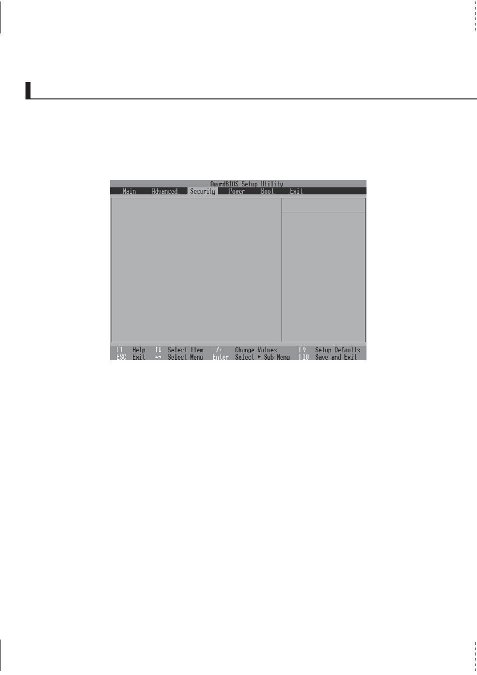 Security menu, 72 configuring the bios | Asus L1A User Manual | Page 72 / 90