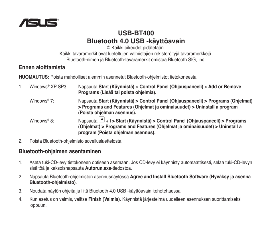 Asus USB-BT400 User Manual | Page 11 / 52