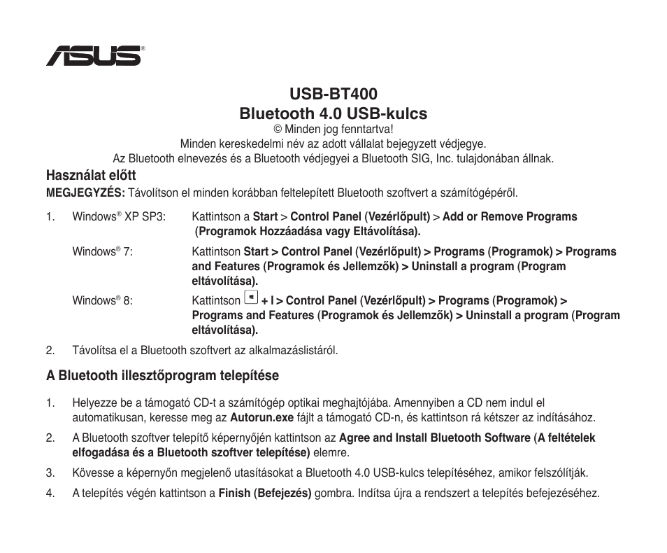 Asus USB-BT400 User Manual | Page 19 / 52