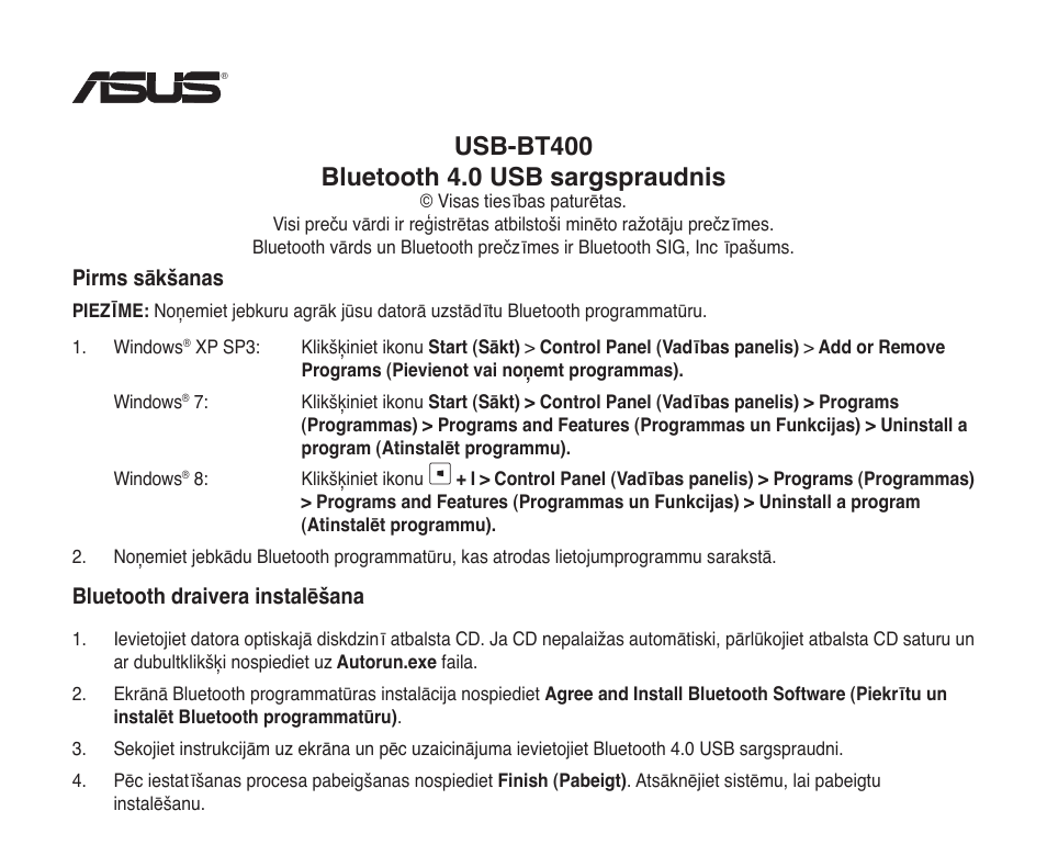 Asus USB-BT400 User Manual | Page 25 / 52