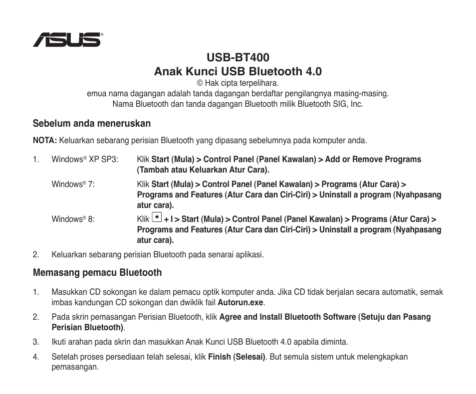 Asus USB-BT400 User Manual | Page 29 / 52