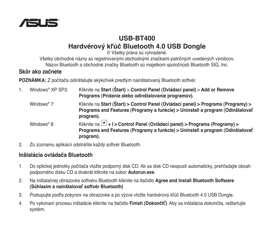 Asus USB-BT400 User Manual | Page 39 / 52