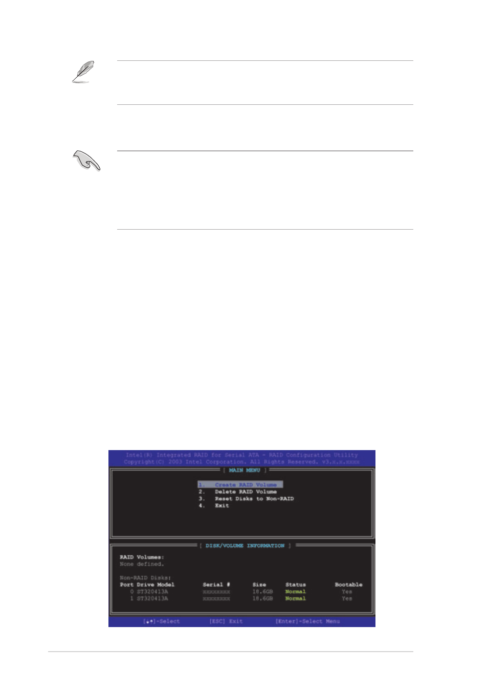 3 creating, deleting, and resetting raid sets, 2 installing serial ata hard disks | Asus AP120-E1 User Manual | Page 132 / 136