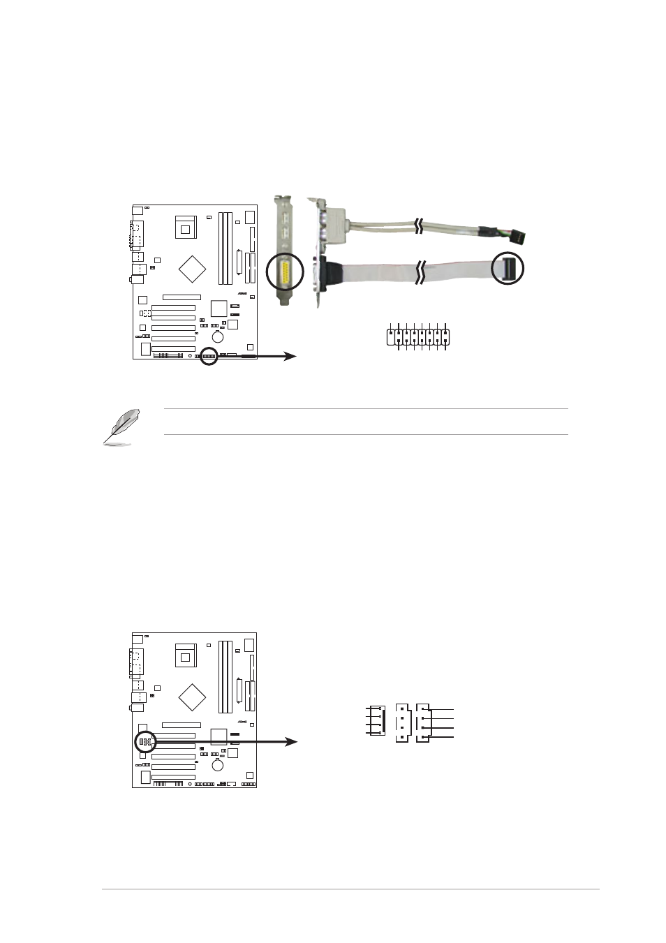 The usb/game module is purchased separately, P4p800s-e internal audio connectors | Asus AP120-E1 User Manual | Page 53 / 136