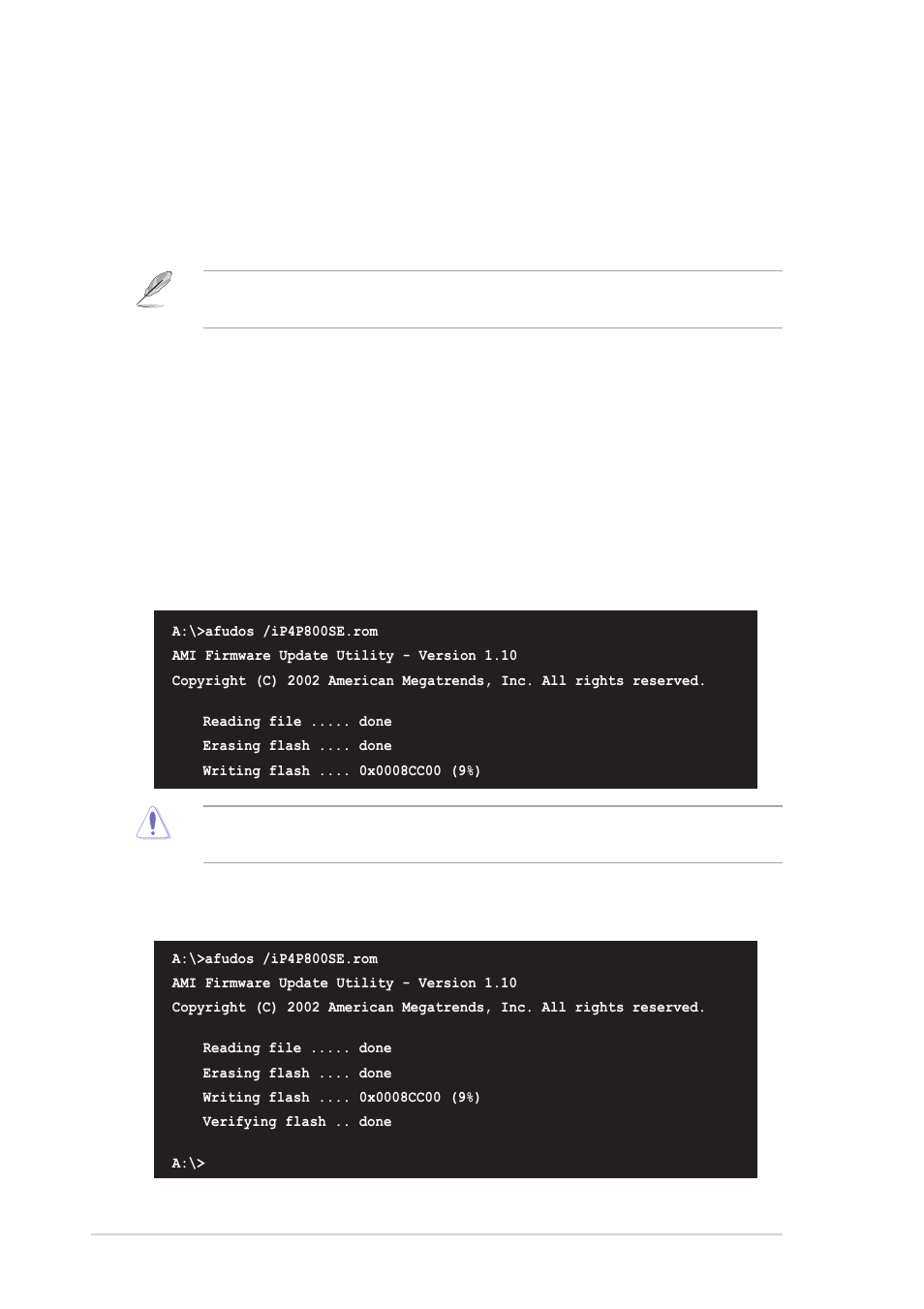 2 using afudos to update the bios | Asus AP120-E1 User Manual | Page 66 / 136