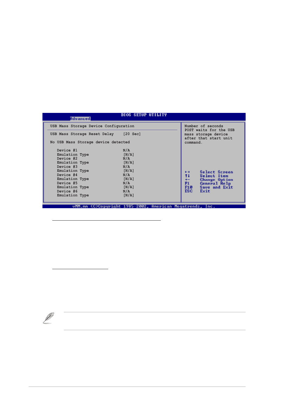 Usb mass storage device configuration, Usb 2.0 controller [enabled, Usb 2.0 controller mode [hispeed | Asus AP120-E1 User Manual | Page 90 / 136