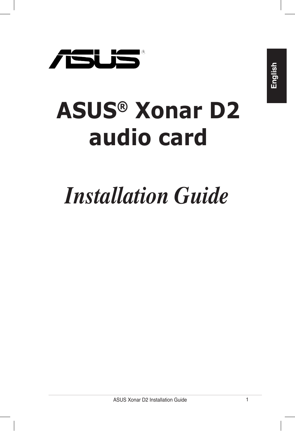 Asus Xonar D2/PM User Manual | 80 pages