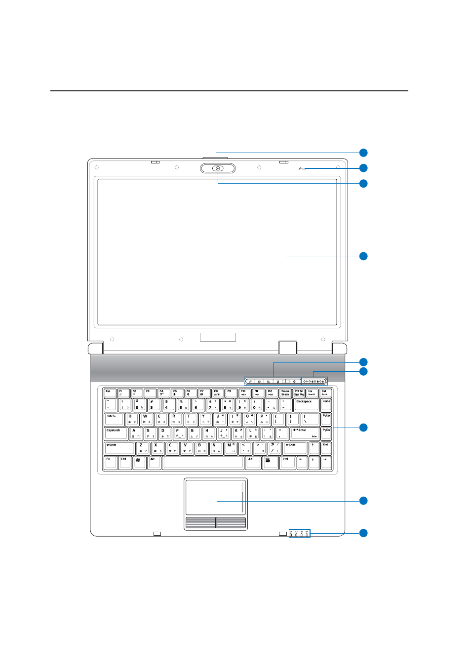 Top side | Asus Z62F User Manual | Page 12 / 70