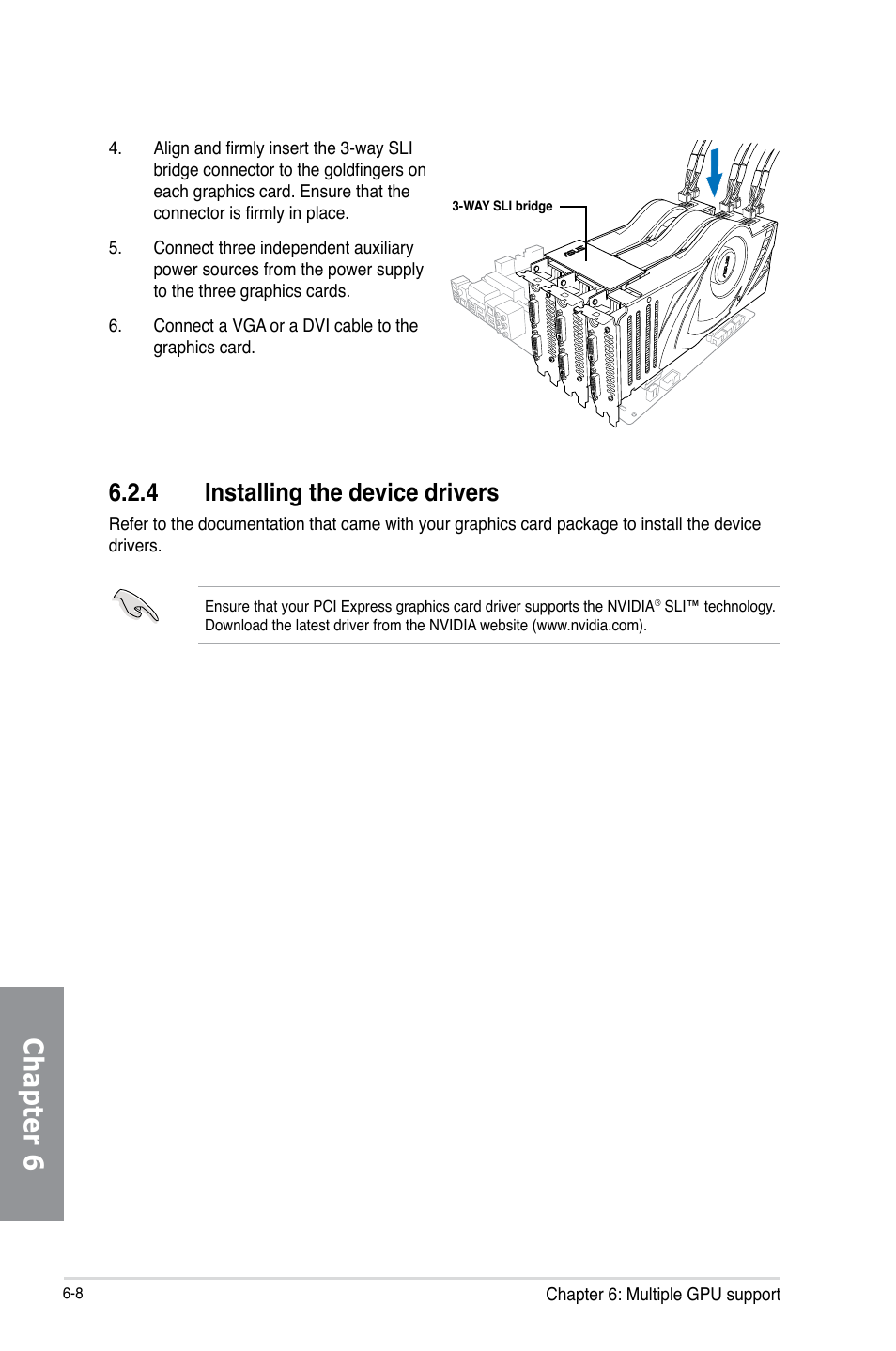 4 installing the device drivers, Installing the device drivers -8, Chapter 6 | Asus Crosshair V Formula-Z User Manual | Page 182 / 190