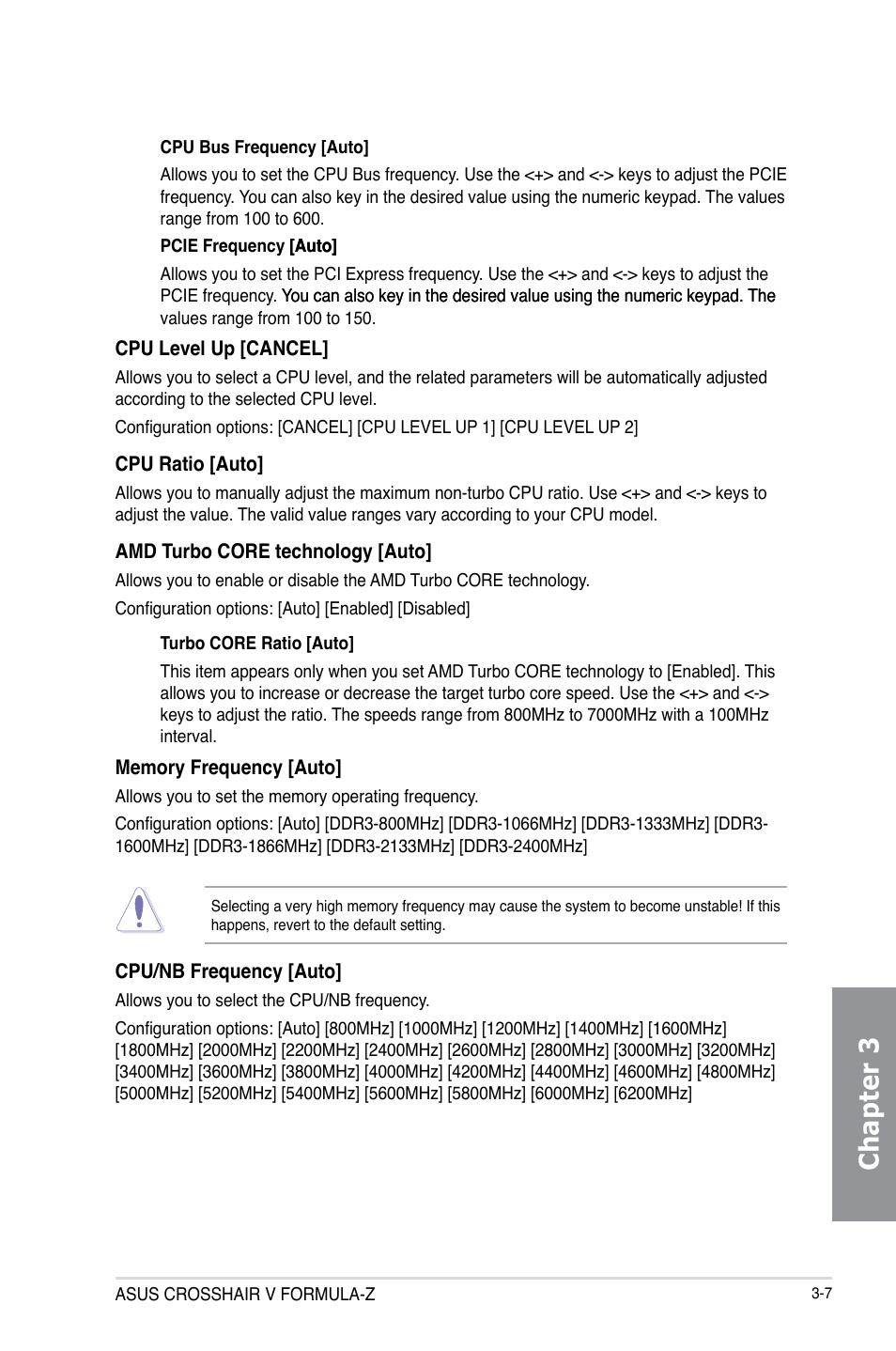 Chapter 3 | Asus Crosshair V Formula-Z User Manual | Page 87 / 190