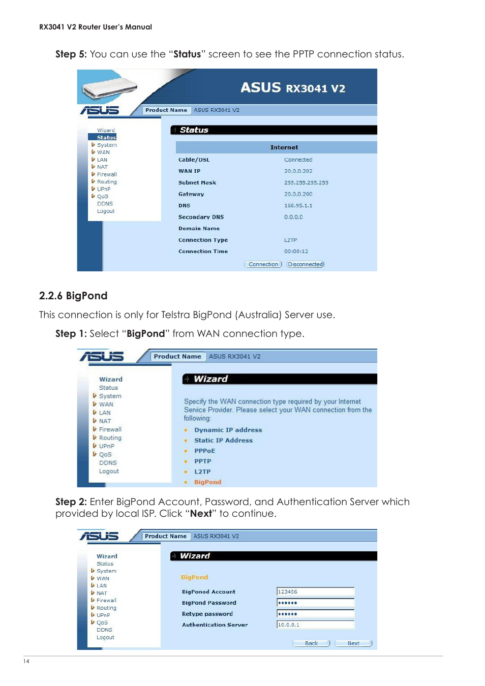 6 bigpond | Asus RX3041 V2 User Manual | Page 16 / 46