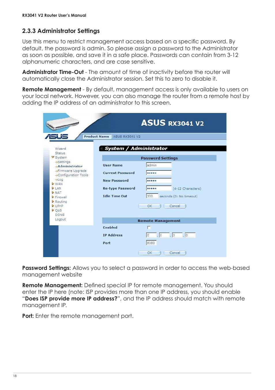 3 administrator settings | Asus RX3041 V2 User Manual | Page 20 / 46