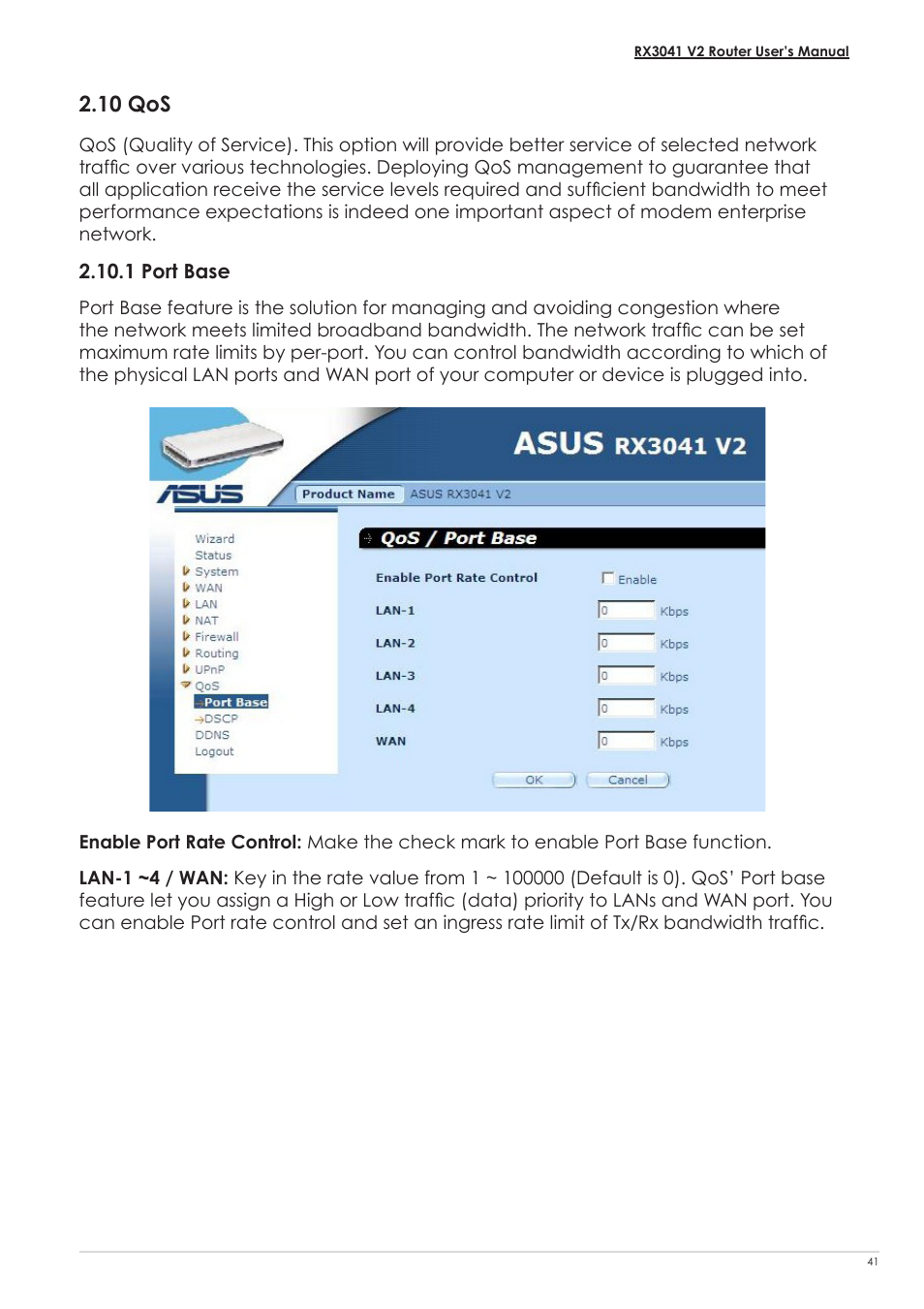 10 qos, 1 port base | Asus RX3041 V2 User Manual | Page 43 / 46