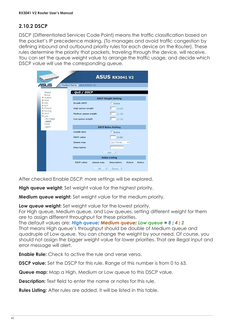 2 dscp | Asus RX3041 V2 User Manual | Page 44 / 46